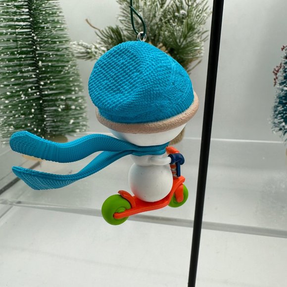 Hallmark Keepsake Ornament Grandson Scooter 2021 Snowman Scarf Winter Christmas - Picture 4 of 8